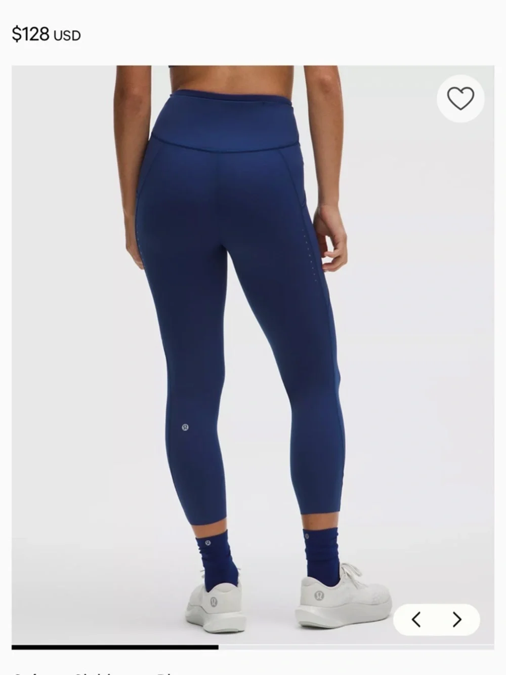 Lululemon Fast and Free high-rise cropped purple leggings size 6